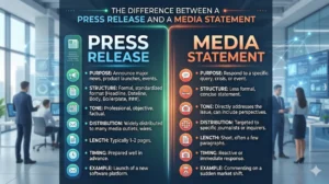 The Difference Between a Press Release and a Media Statement