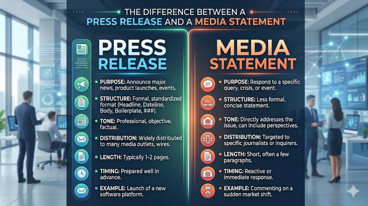The Difference Between a Press Release and a Media Statement