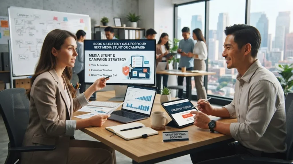 Book a Strategy Call for Your Next Media Stunt or Campaign