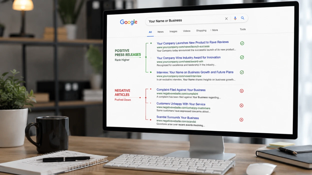 How to Use Press Releases to Push Negative Articles Down in Google Search