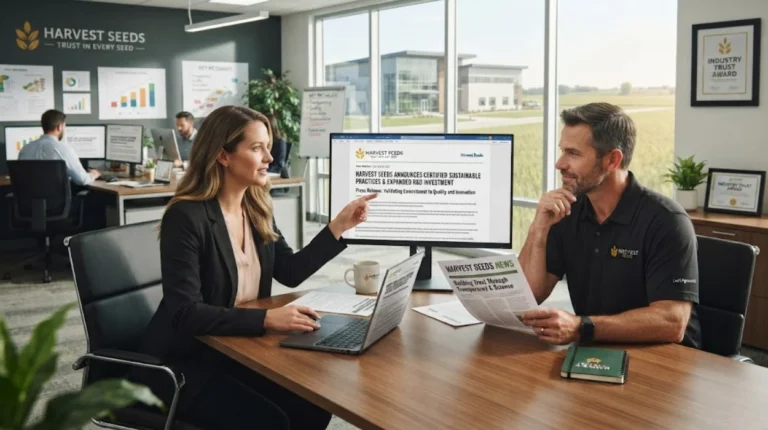 How Seed Companies Build Industry Trust Through Press Releases