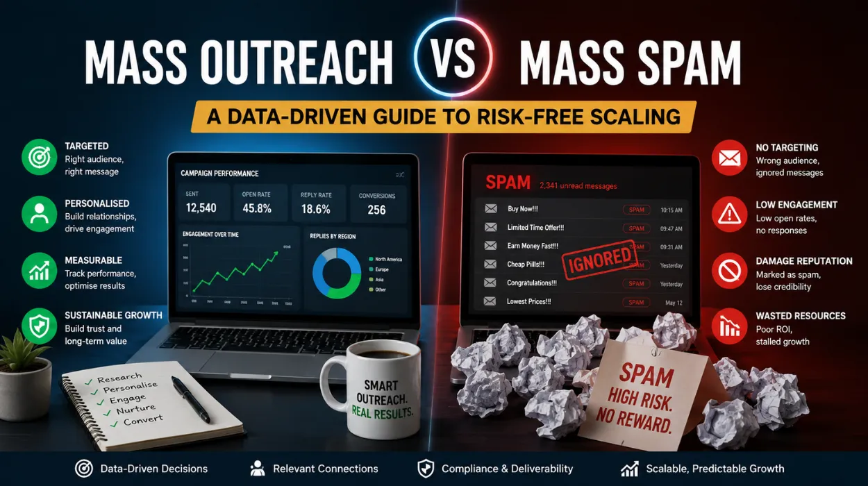 Mass Outreach vs Mass Spam: A Data-Driven Guide to Risk-Free Scaling