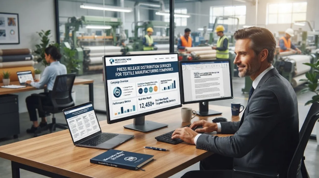 Press Release Distribution Services for Textile Manufacturing Companies by Newswire Now Media Group 2 Press Release Distribution Services for Textile Manufacturing Companies by Newswire Now Media Group