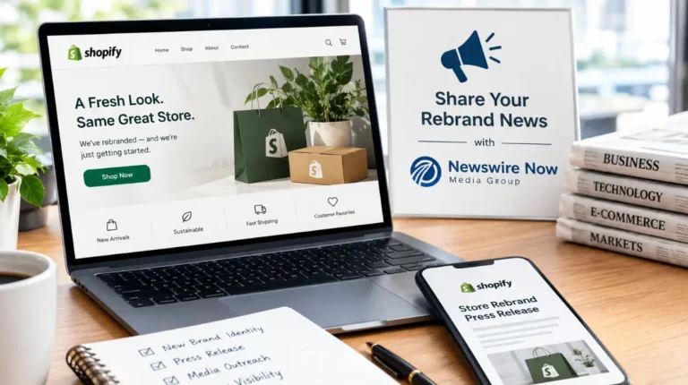 Announce Your Shopify Store Rebrand with Newswire Now Media Group