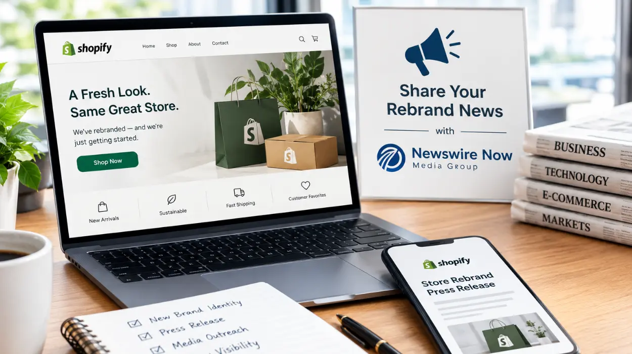 Announce Your Shopify Store Rebrand with Newswire Now Media Group